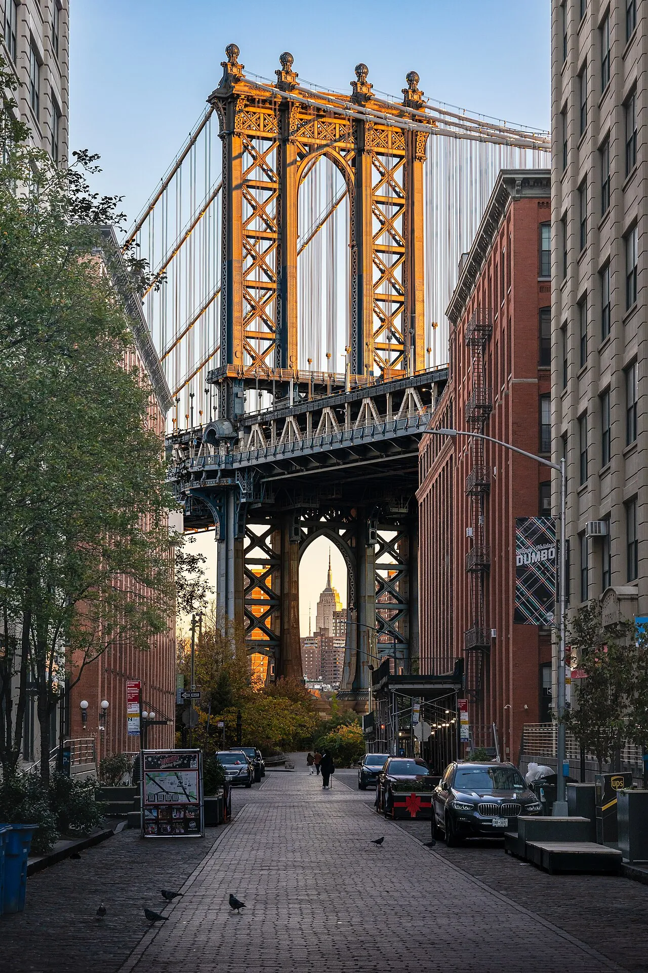 DUMBO Brooklyn with the Manhattan Bridge where Maid Marines cleans luxury waterfront condos