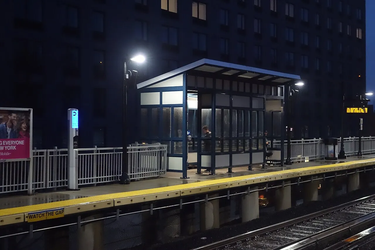 Flushing Queens Main Street commercial district near homes cleaned by Maid Marines