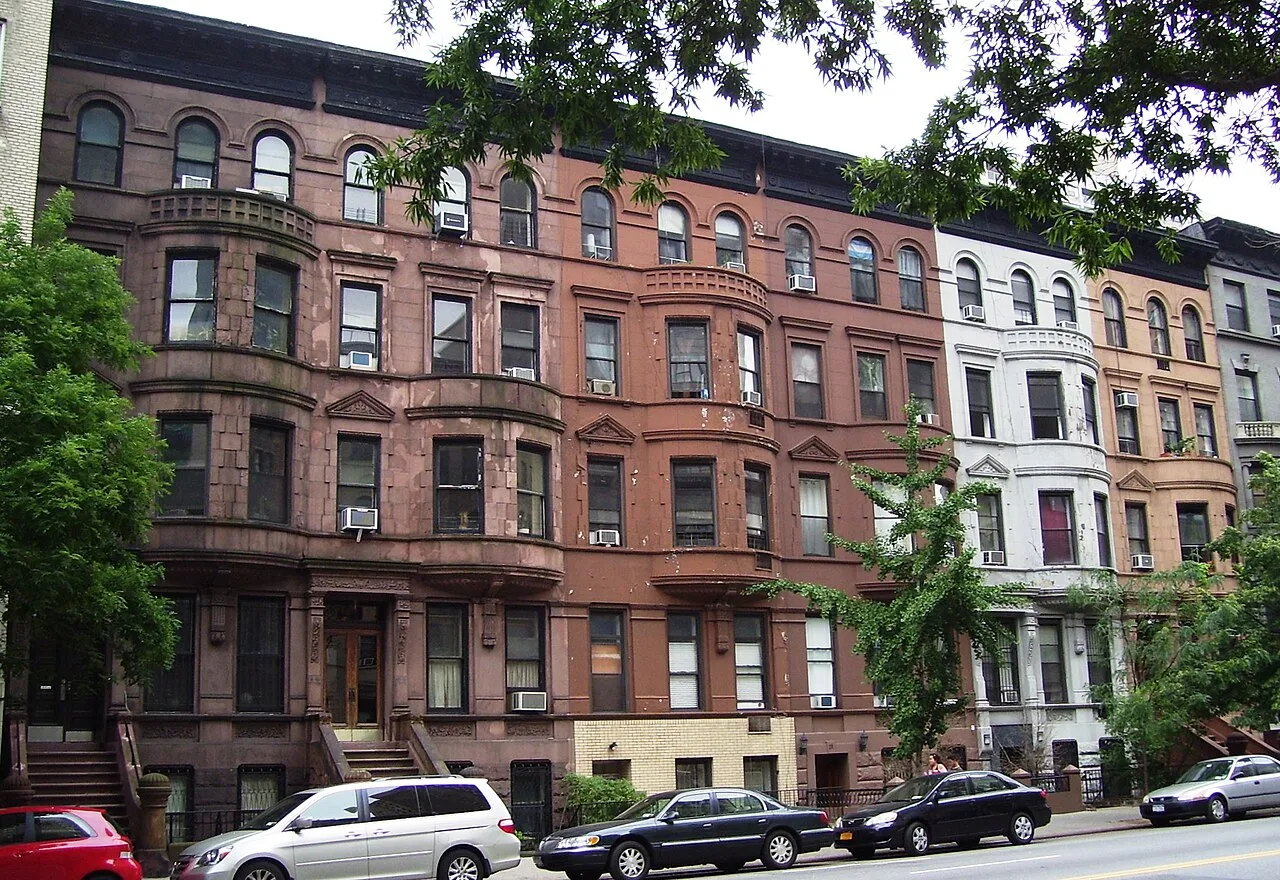 Upper West Side residential street with classic brownstone apartments cleaned by Maid Marines