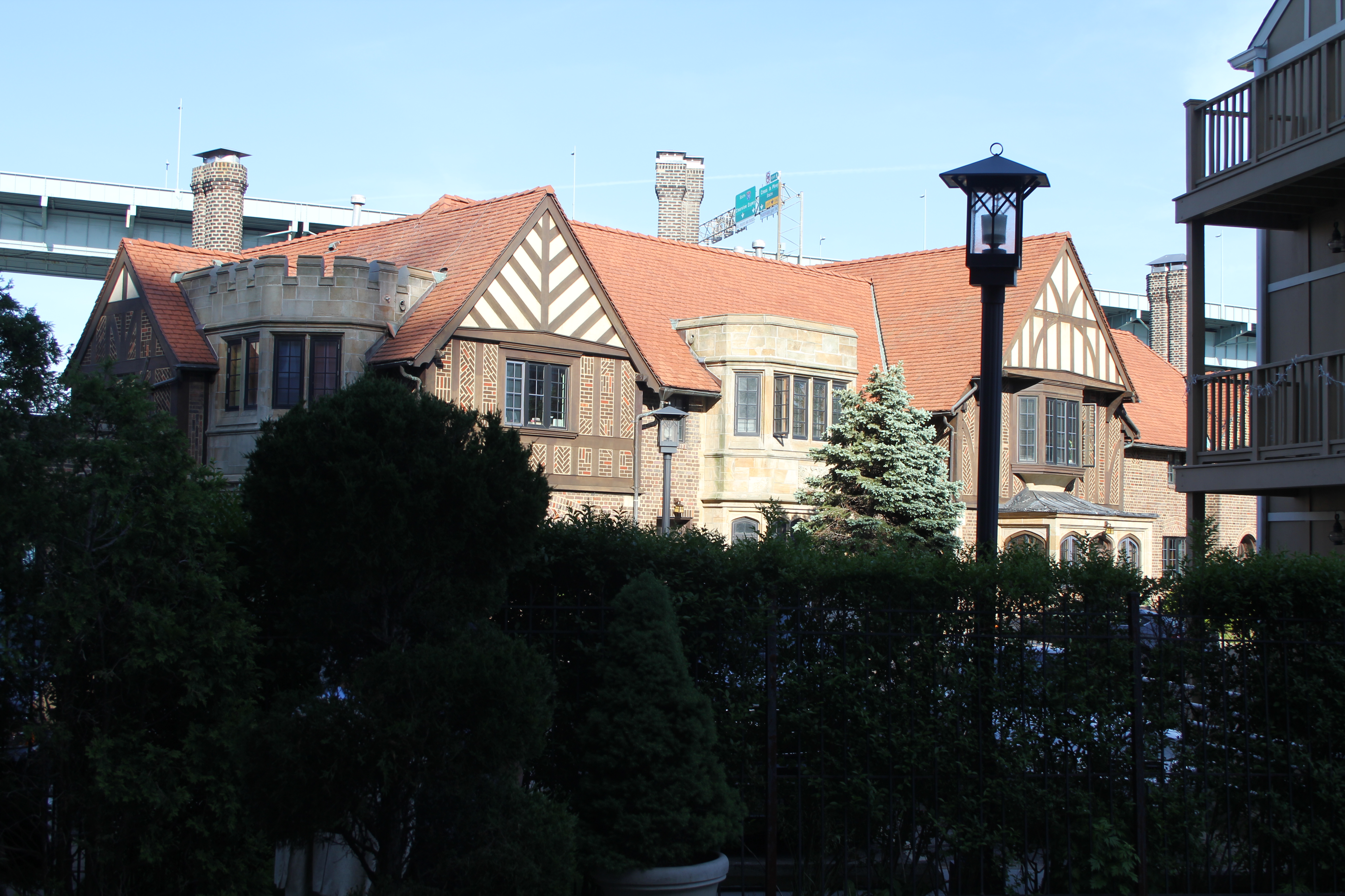 The Arthur and Dorothy Hammerstein House, a designated New York City Landmark residential building in Beechhurst Queens