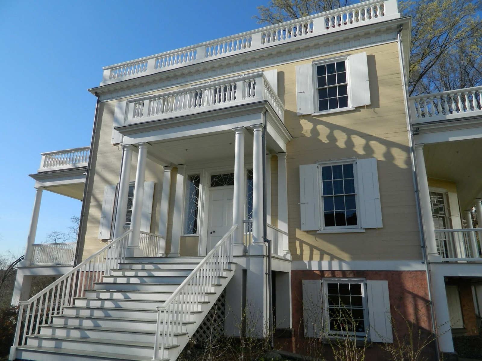 Hamilton Grange National Memorial in St. Nicholas Park, the Federal-style country house Alexander Hamilton completed in 1802 and lived in until his death in 1804