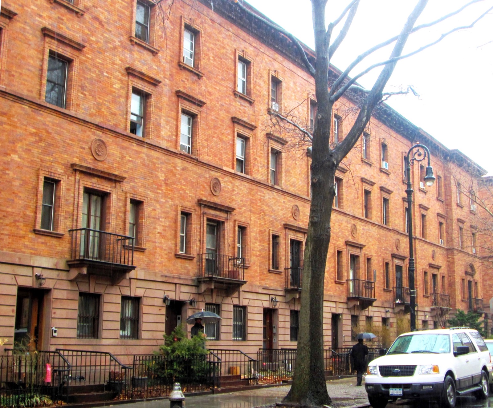 The Stanford White-designed Georgian rowhouses on West 139th Street in Harlem's Strivers Row, where Black professionals and artists lived for generations