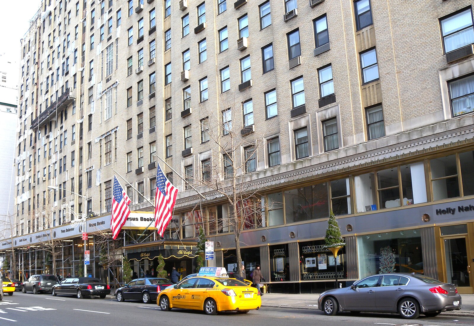 The Art Deco facade of The Carlyle Hotel at 35 East 76th Street in Lenox Hill, one of New York's most distinguished luxury hotels and a neighborhood landmark since 1930