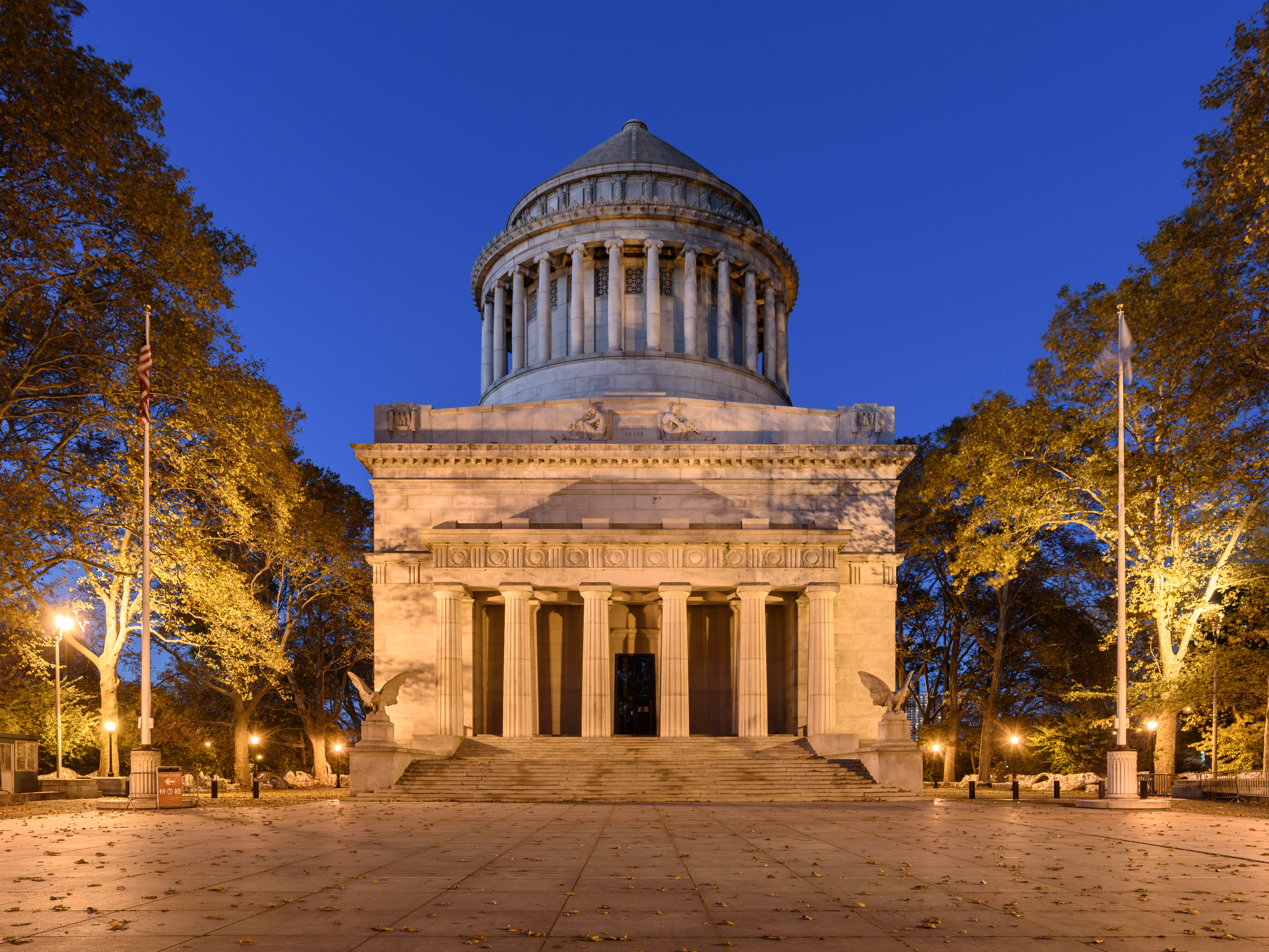 Grant's Tomb at Riverside Drive and 122nd Street, the largest mausoleum in North America and final resting place of Ulysses S. Grant