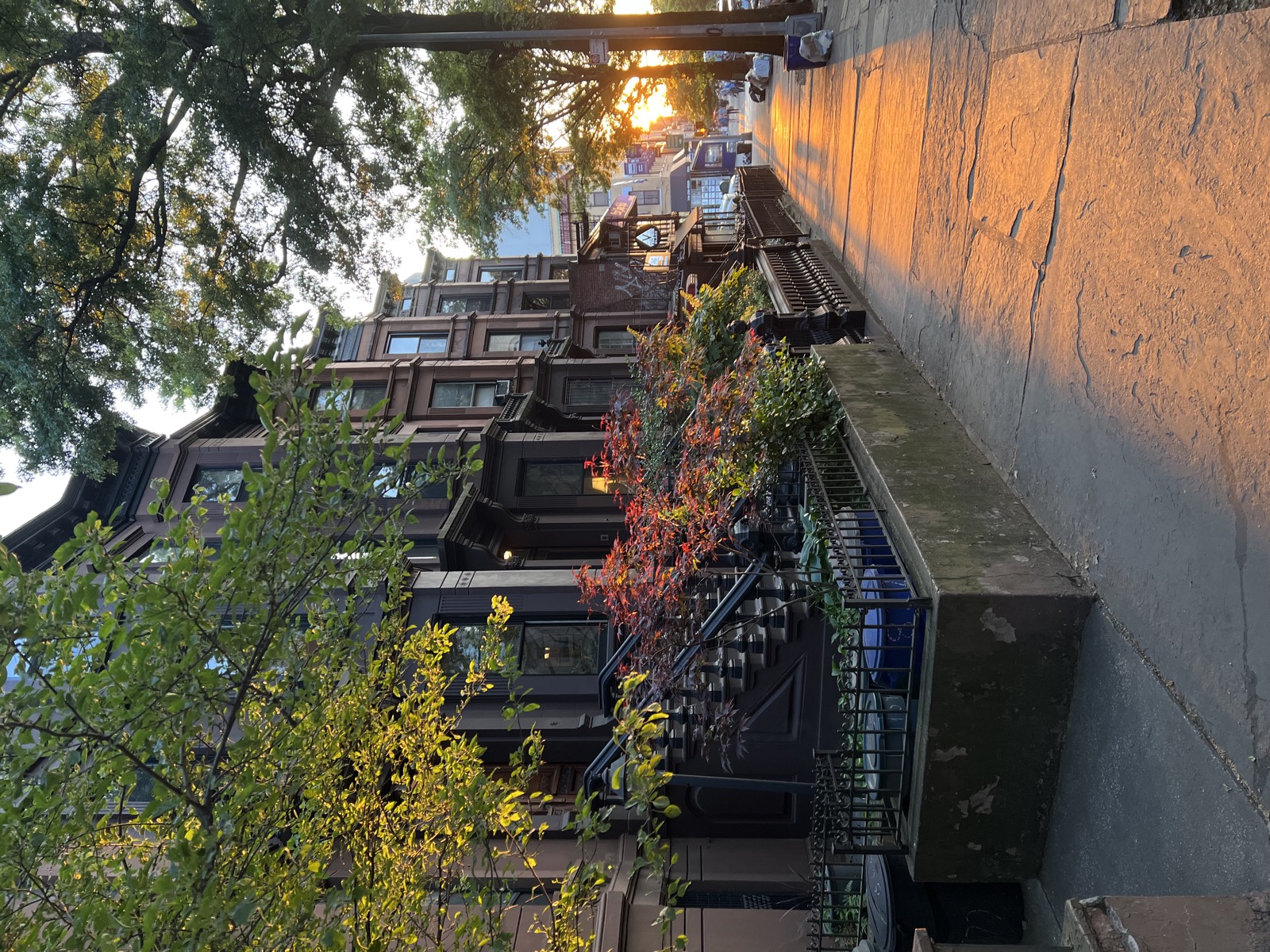 Rowhouses on Union Street in Park Slope showing the brownstone streetscape of stoops, tall windows, and warm sandstone facades