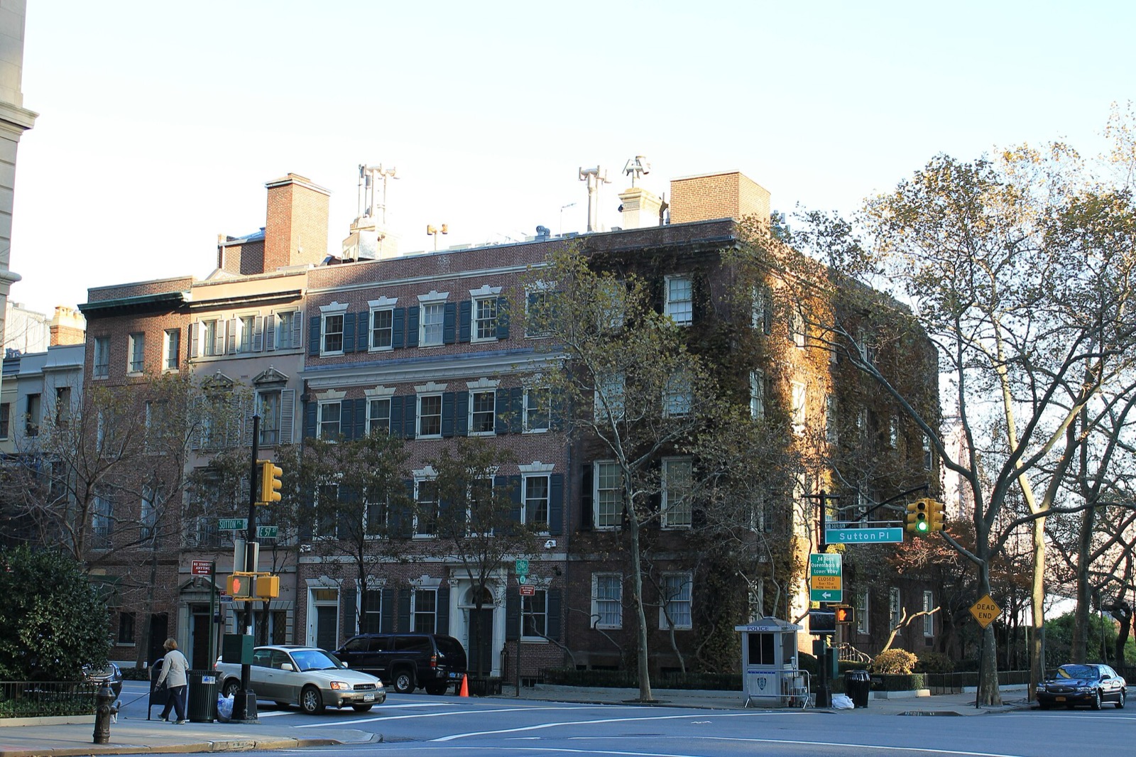 The Sutton Place Manhattan skyline viewed from across the East River in Queens, showing the residential towers along the waterfront