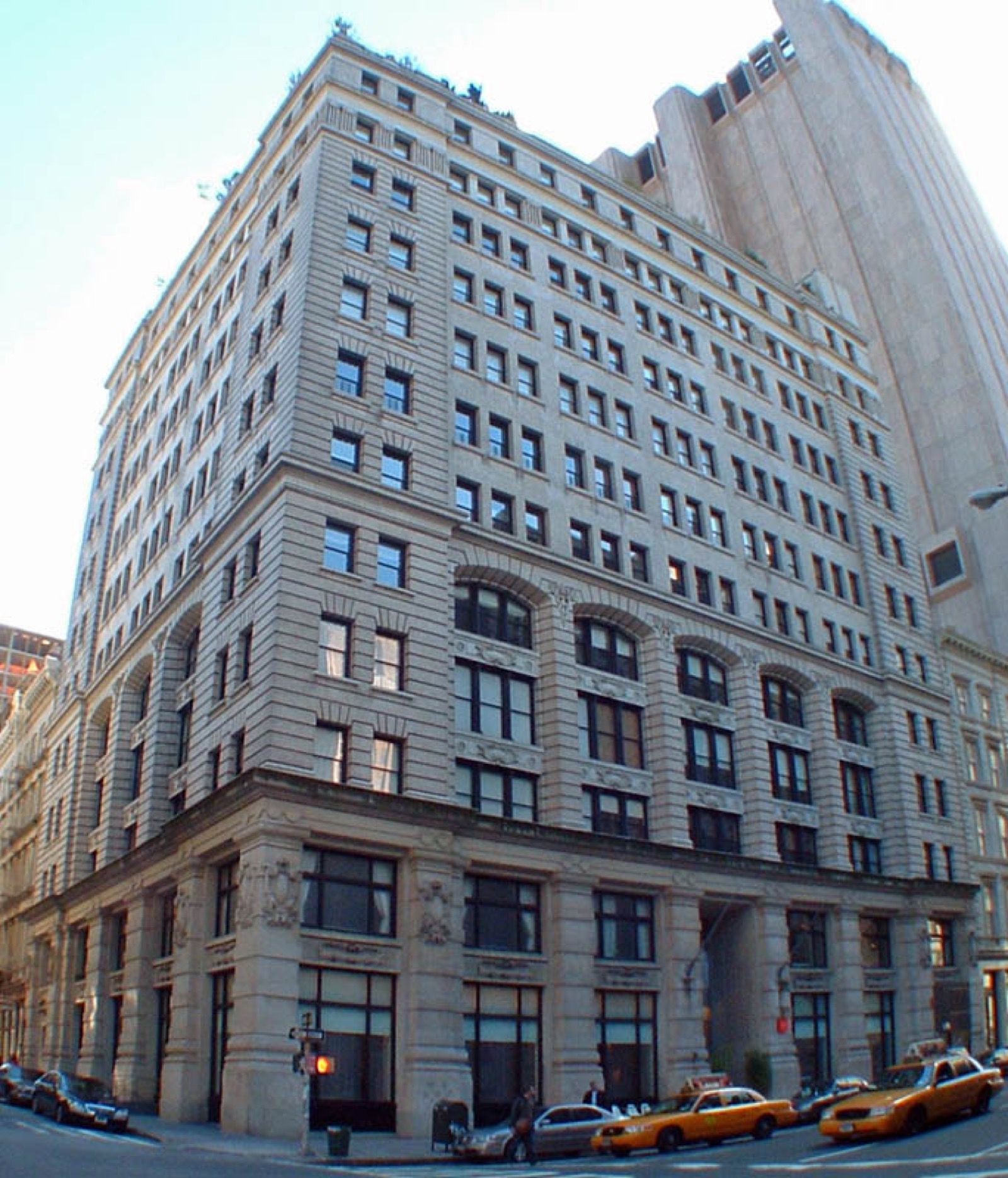 The Textile Building in the Tribeca Historic District showing cast-iron facade details and the scale of 19th-century commercial loft architecture