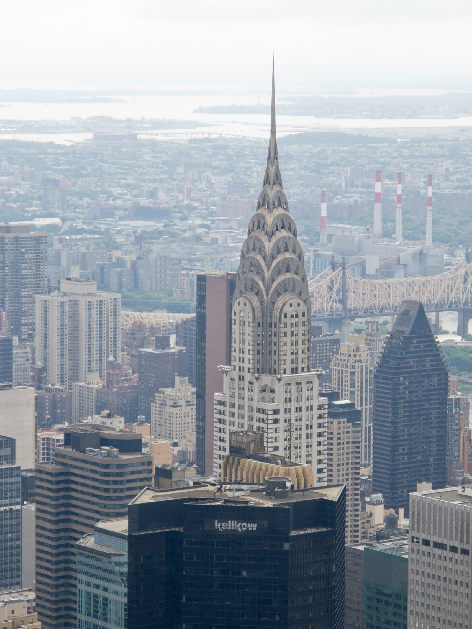 The Chrysler Building at 42nd Street and Lexington Avenue, its stainless steel Art Deco crown and eagle gargoyles rising above the Turtle Bay neighborhood's western edge