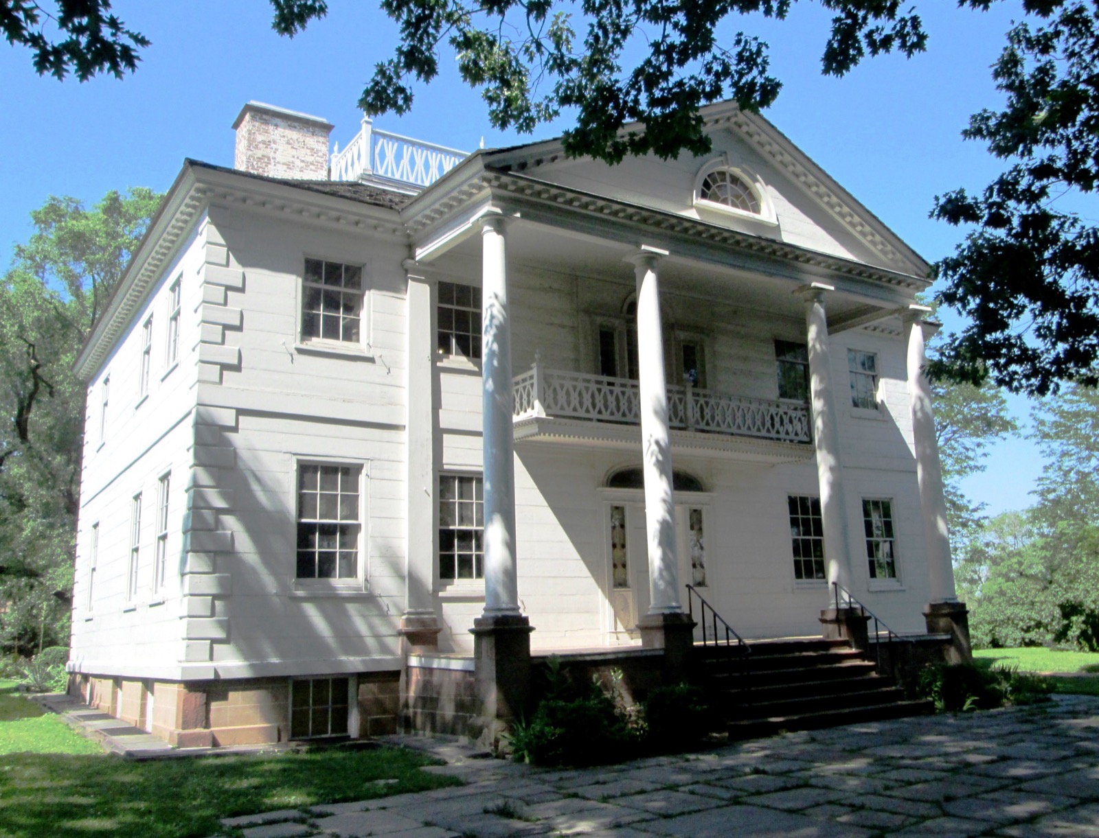 The Morris-Jumel Mansion at 65 Jumel Terrace, the oldest house in Manhattan, built in 1765 and used as George Washington's headquarters during the Revolutionary War